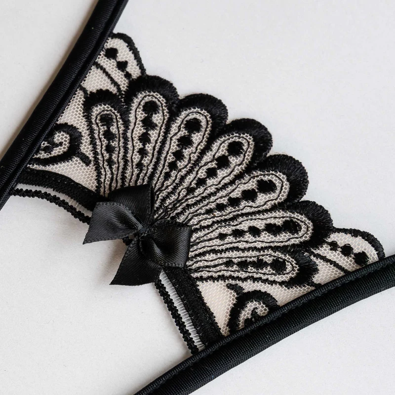 Elegant Ouverture - Mini T-String Ouvert - Schwarz