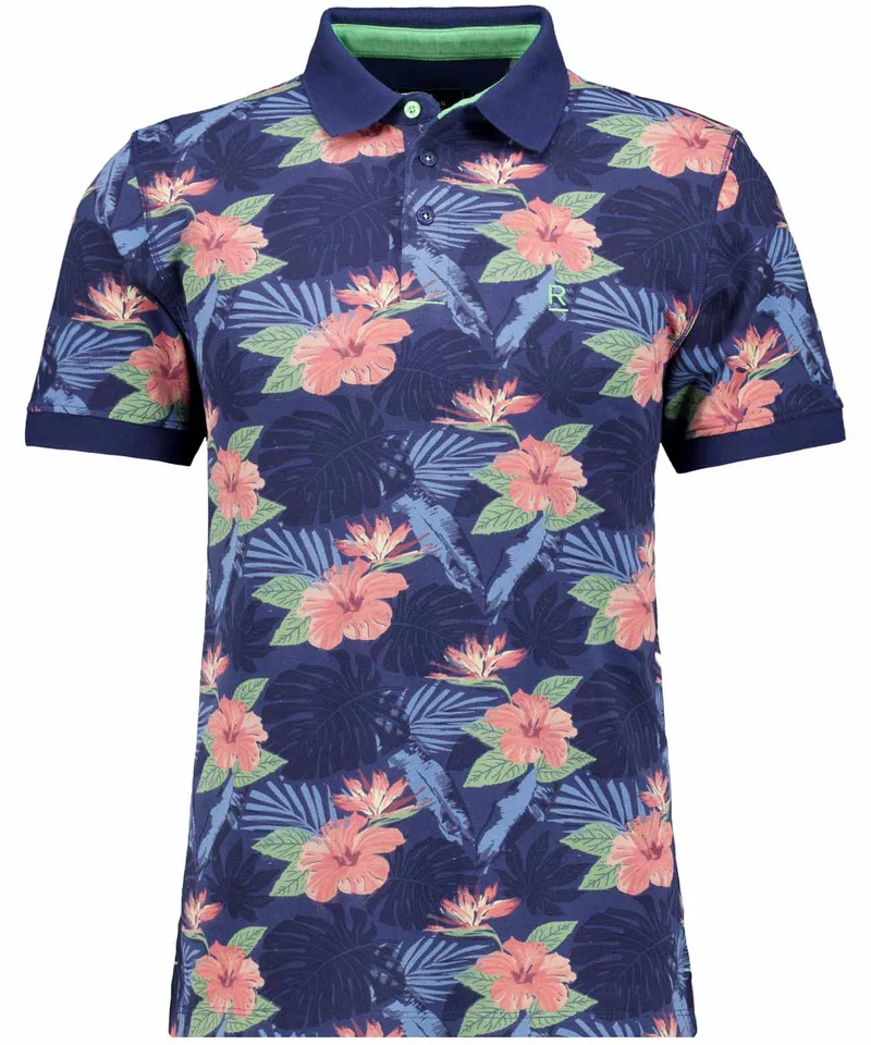 Piqué-Polo mit Alloverprint