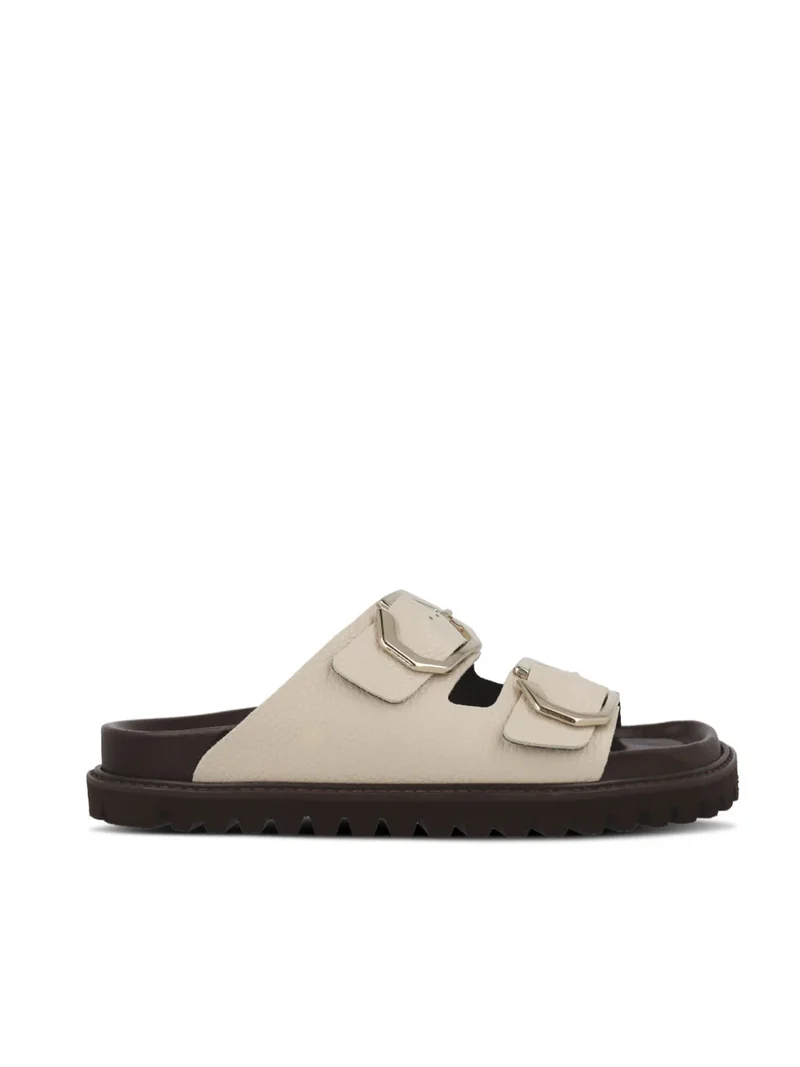 Galia Embossed Sandal Chalk
