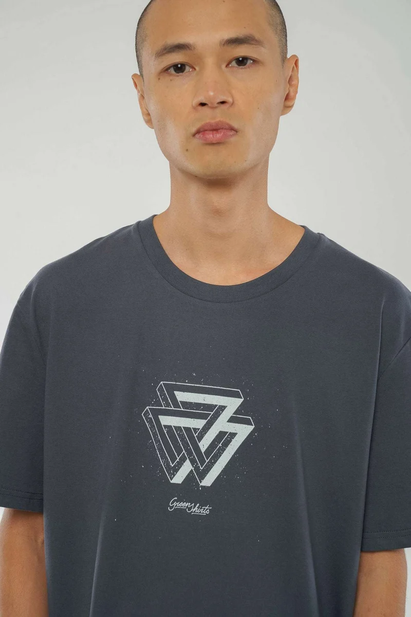 Melange Triangle T-Shirt für Männer