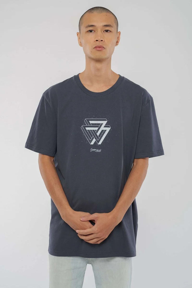 Melange Triangle T-Shirt für Männer