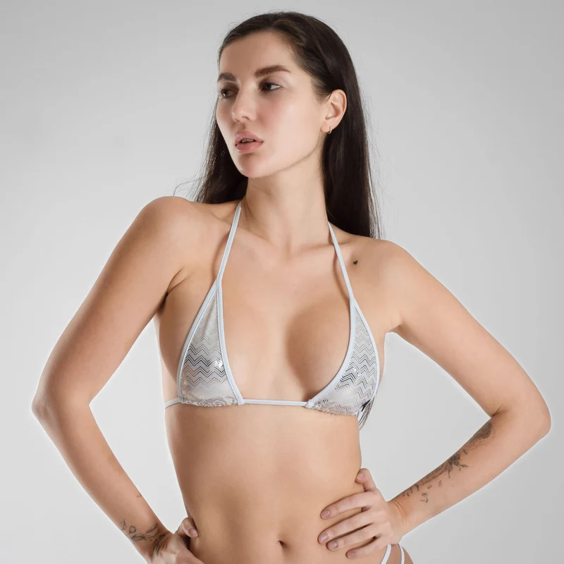 Bikini Galactic Girl White - Micro Triangel Oberteil