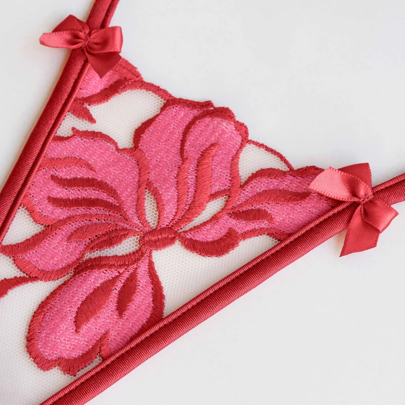 Rosebud - Mini G-String - Rot/Pink