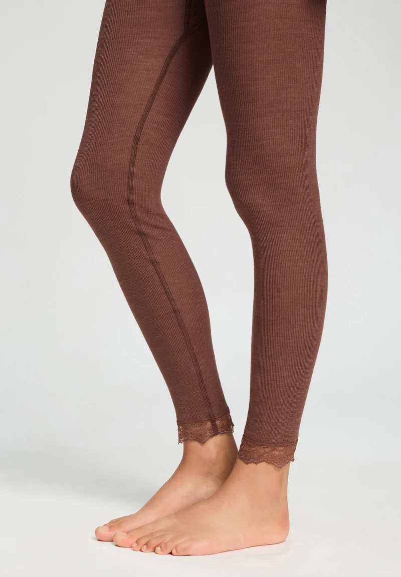Woolen Lace Leggings | cinnamon 070771-072790