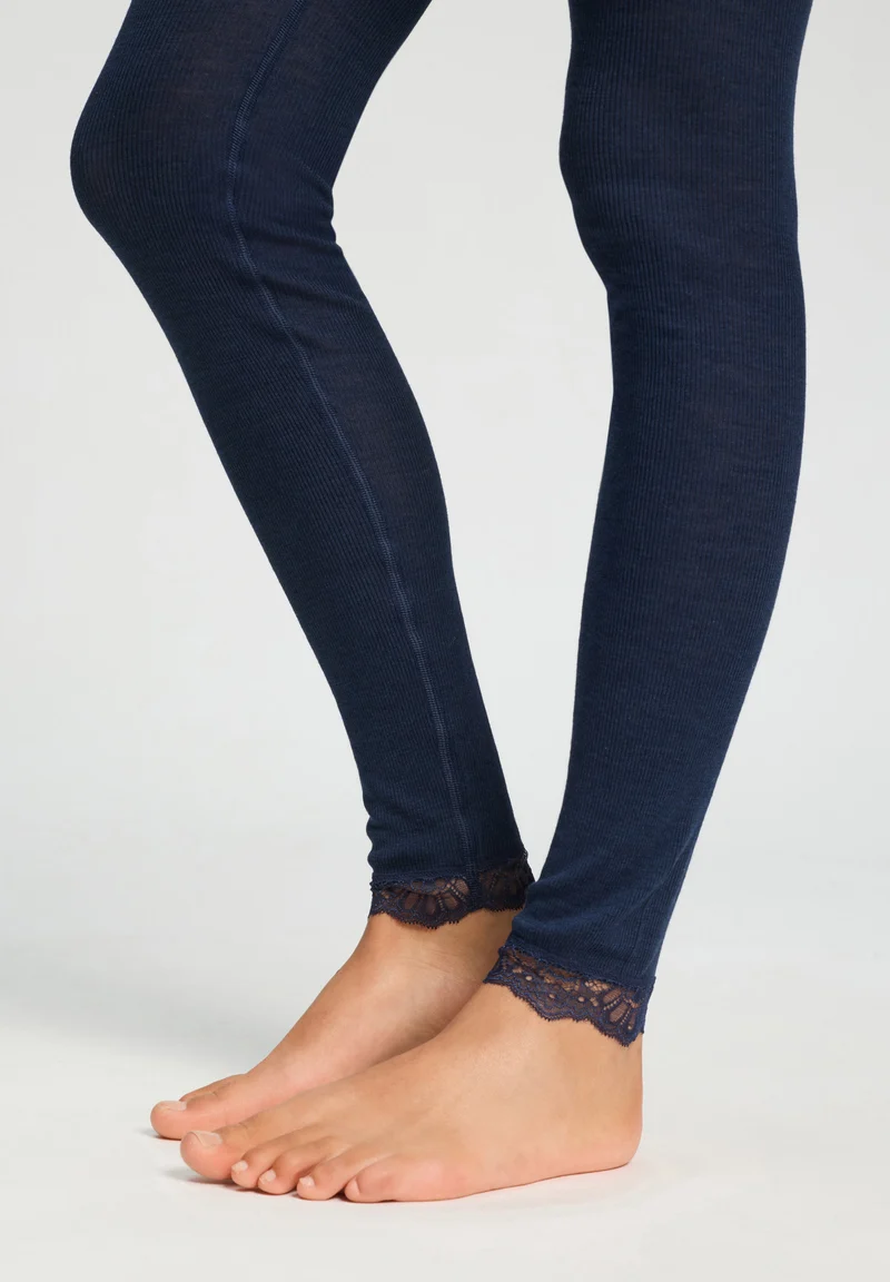 Woolen Lace Leggings | deep navy 070771-071610