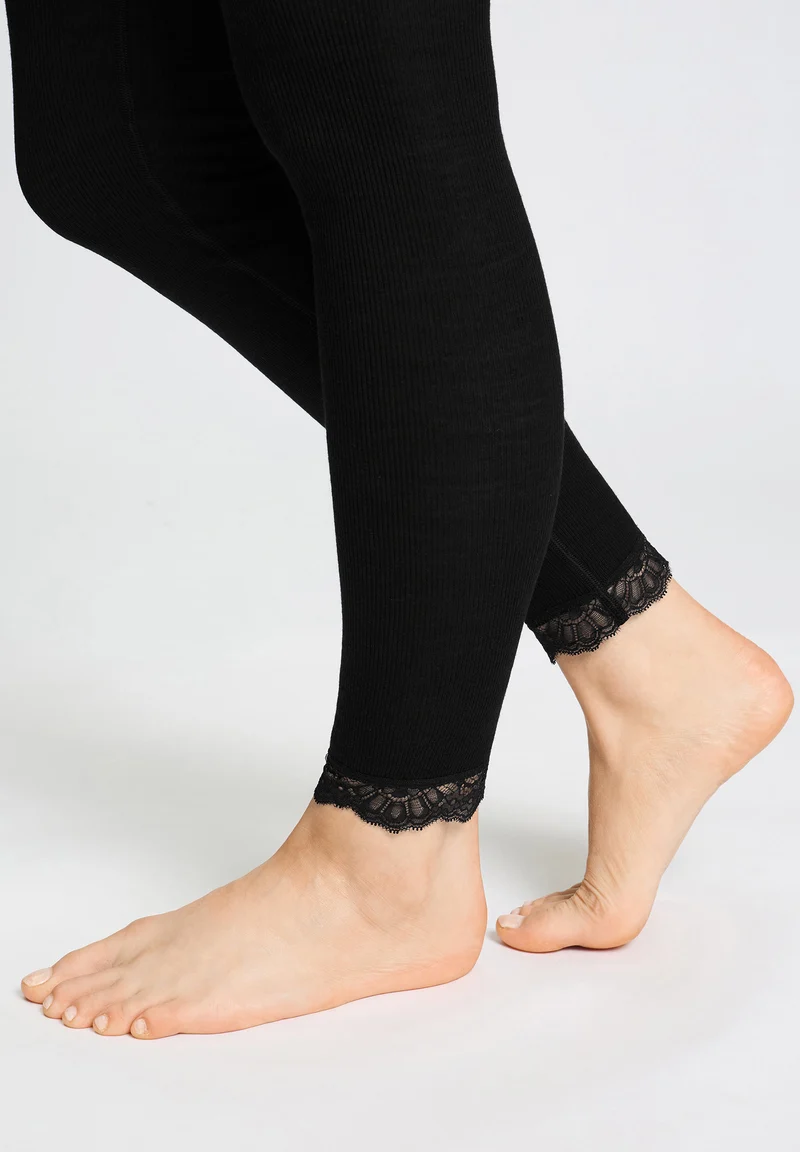 Woolen Lace Leggings | black 070771-070019
