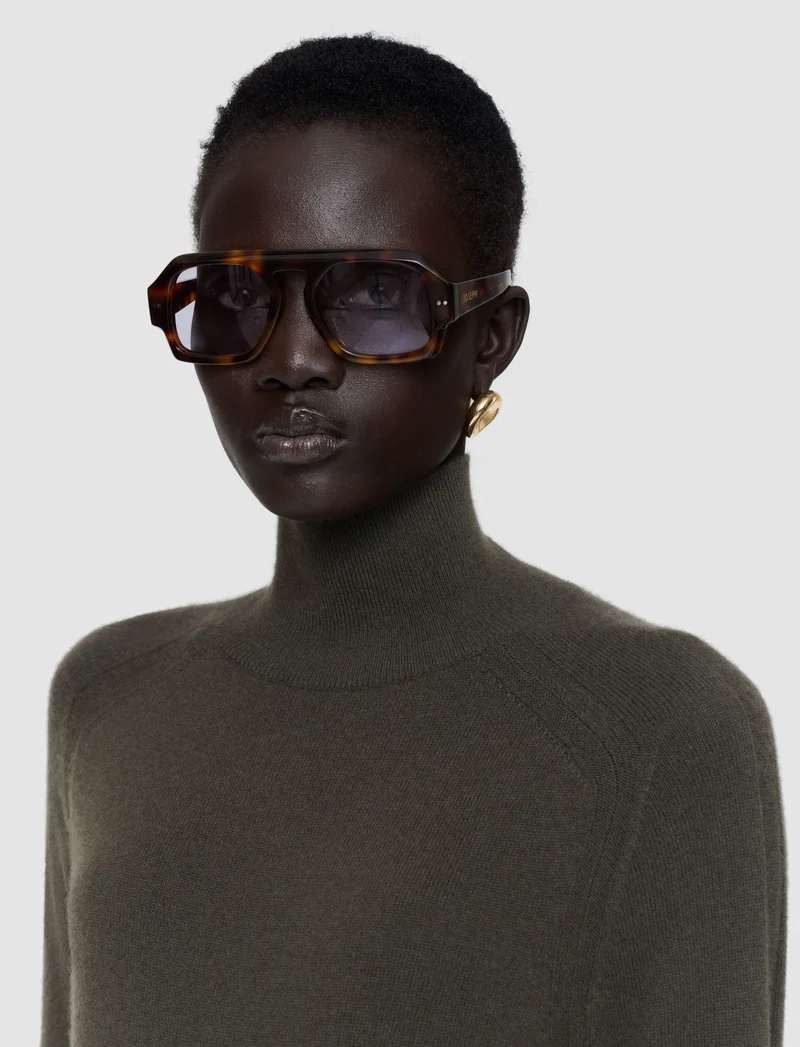 Oxna Top Pure Cashmere Palm Leaf