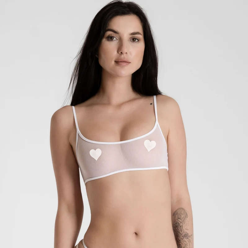 Transparent White - Mesh Bralette