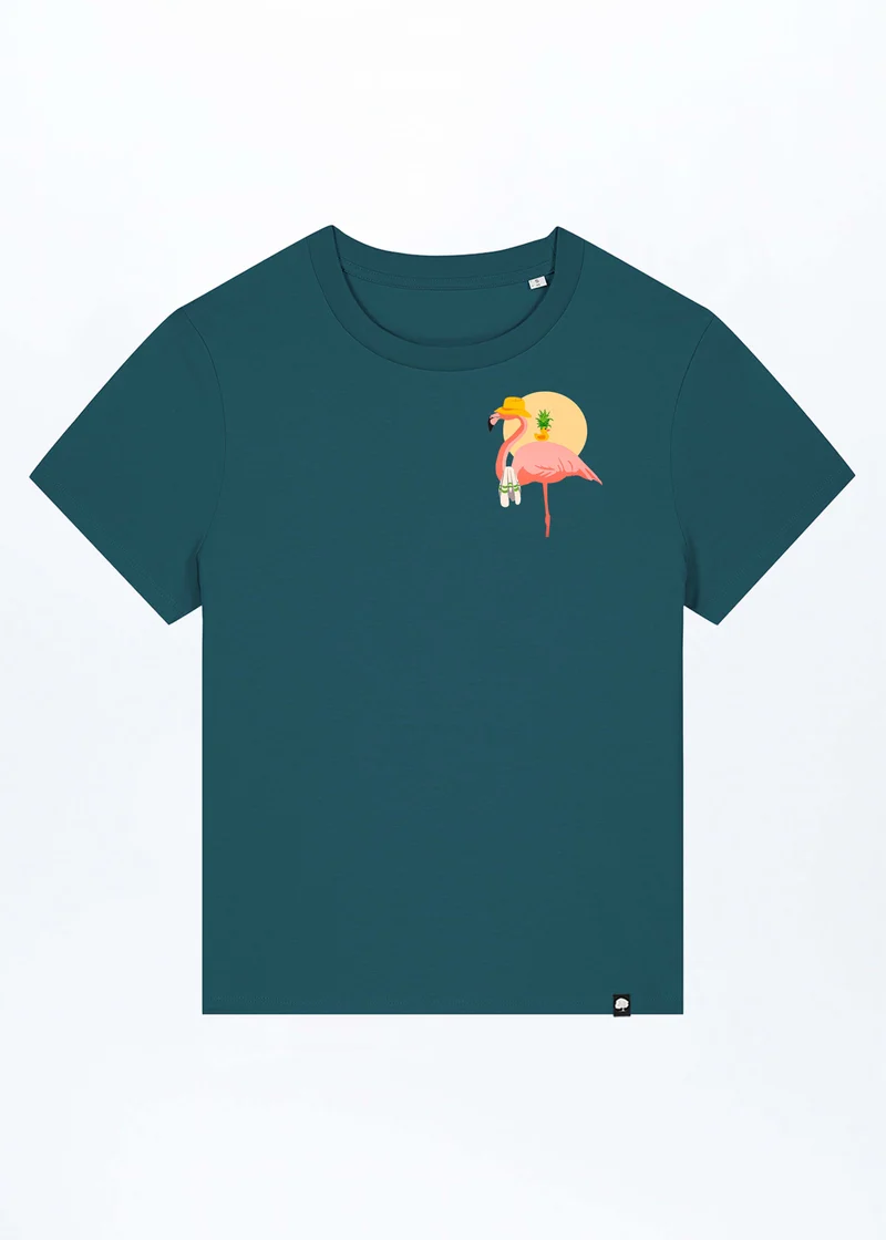 Flamingo Summer Damen T-Shirt aus Bio Baumwolle