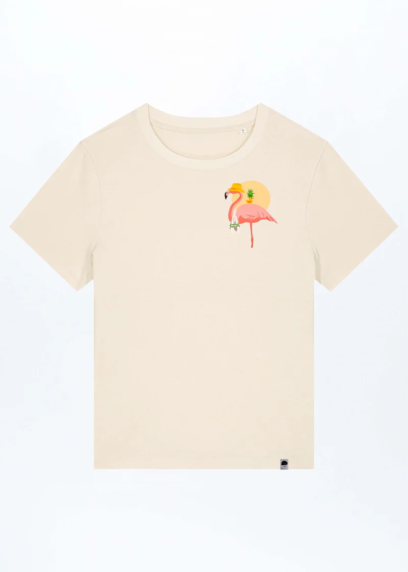 Flamingo Summer Damen T-Shirt aus Bio Baumwolle