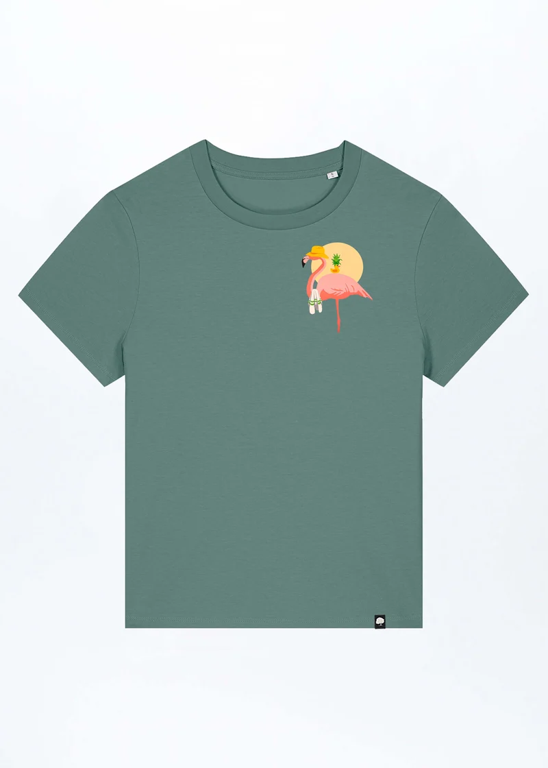 Flamingo Summer Damen T-Shirt aus Bio Baumwolle