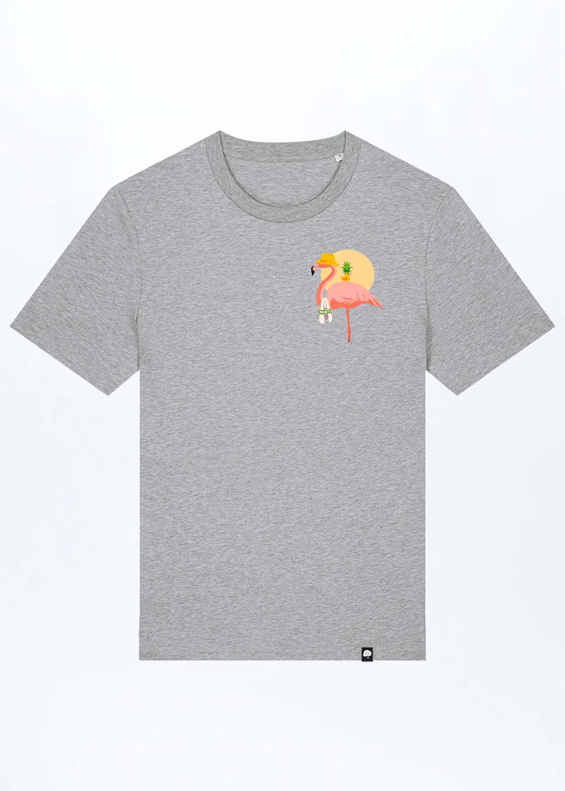 Flamingo Summer Basic T-Shirt aus Bio Baumwolle