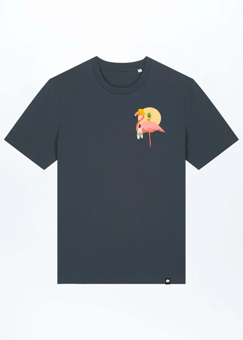 Flamingo Summer Basic T-Shirt aus Bio Baumwolle
