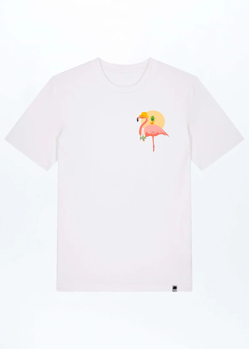 Flamingo Summer Basic T-Shirt aus Bio Baumwolle