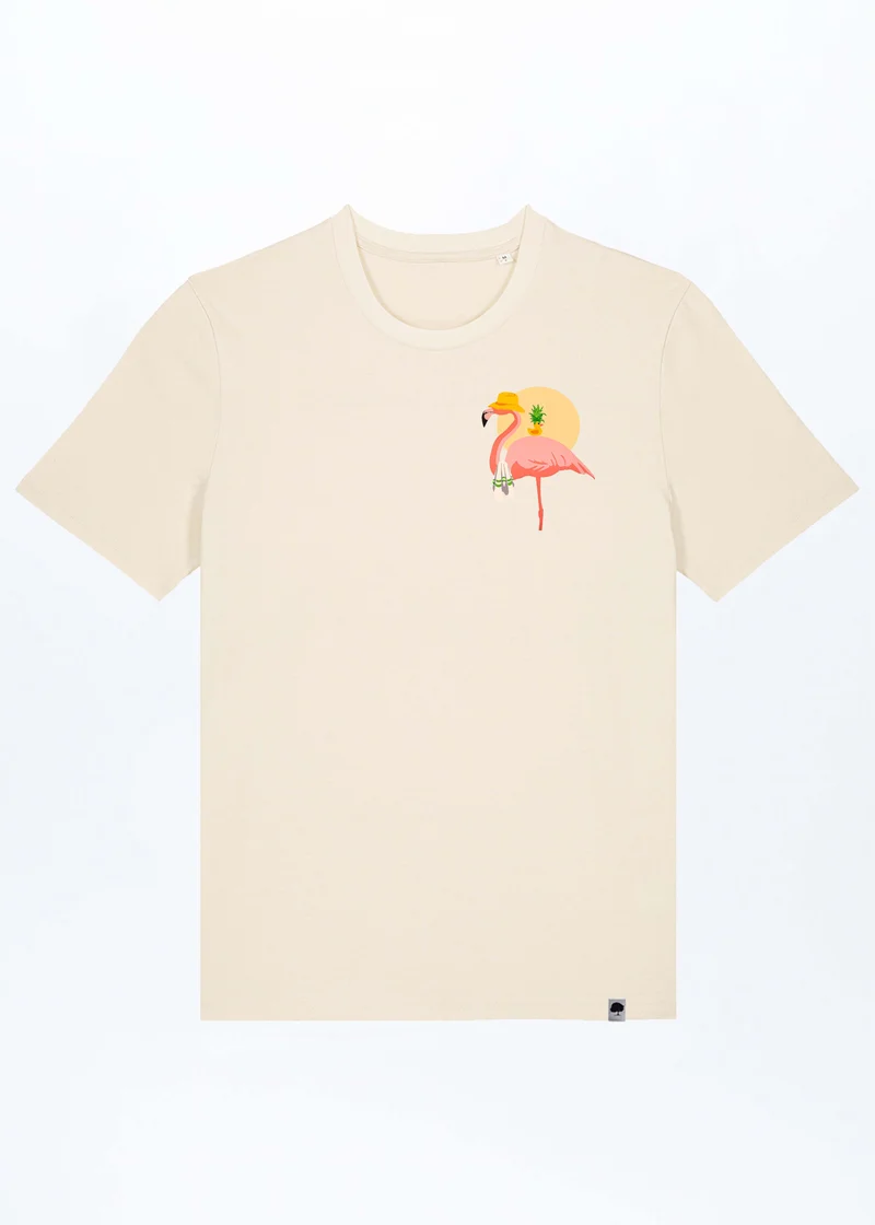 Flamingo Summer Basic T-Shirt aus Bio Baumwolle
