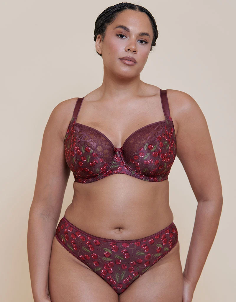 Curvy Kate Spellbound Printed Balcony Bra Cherry Print