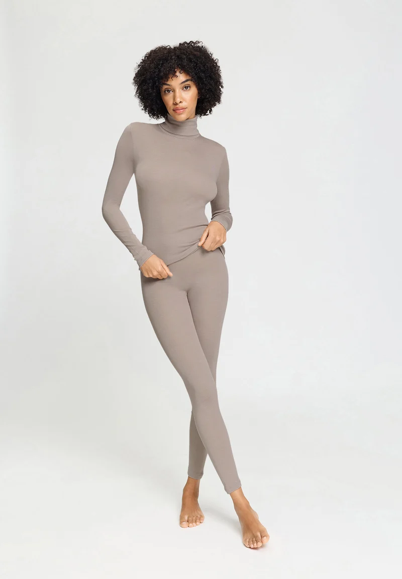 Woolen Silk Leggings | rose grey 071422-072335