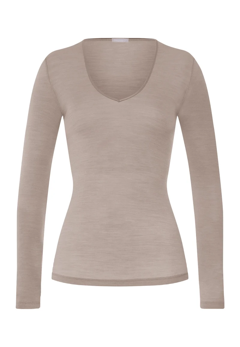 Woolen Silk L/SLV Shirt | rose grey 071418-072335