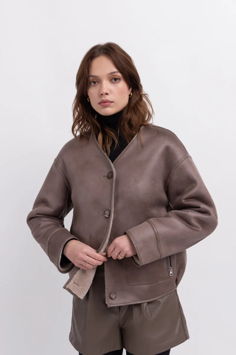 Reversible Taupe Jacket
