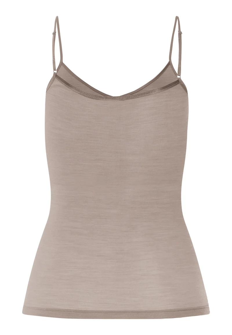 Woolen Silk Spaghetti Top | rose grey 071415-072335