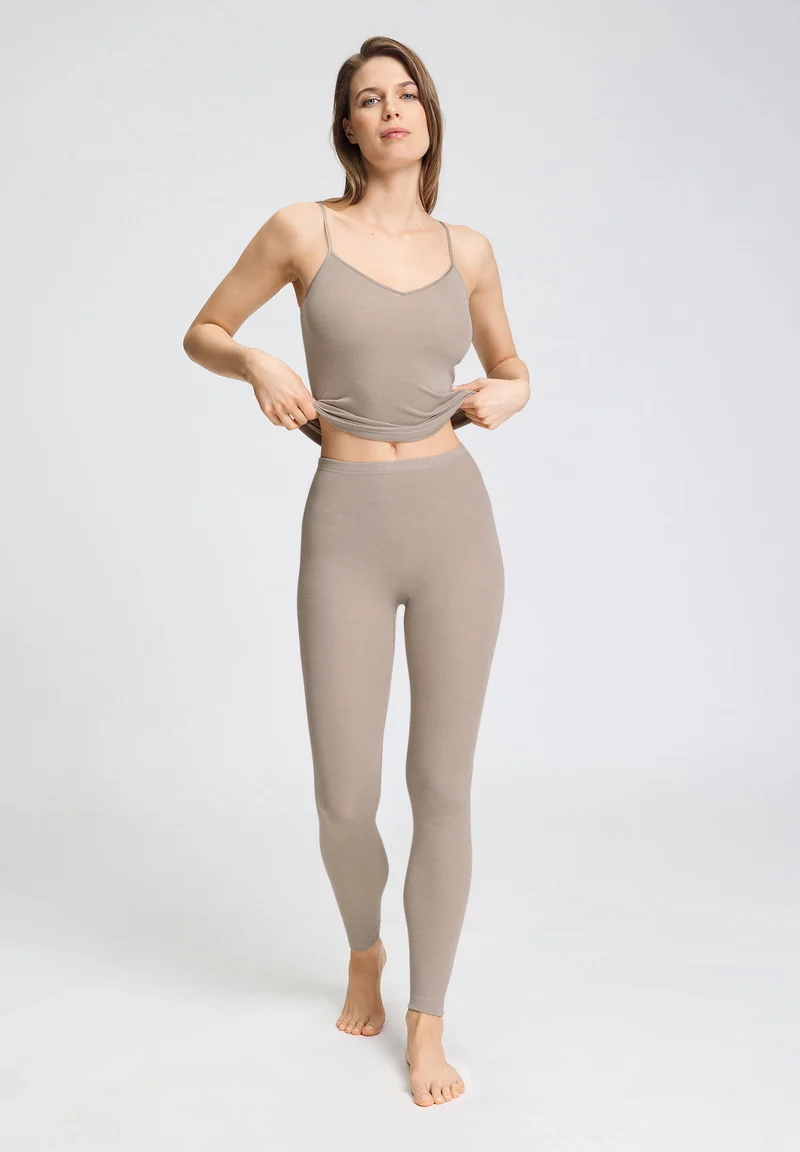 Woolen Silk Spaghetti Top | rose grey 071415-072335