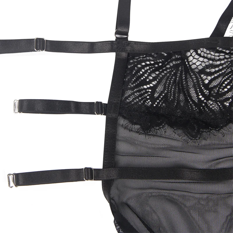 Sexy Black Lace Babydoll – Adjustable Shoulder Straps, Tight Fit, High-Quality Lingerie