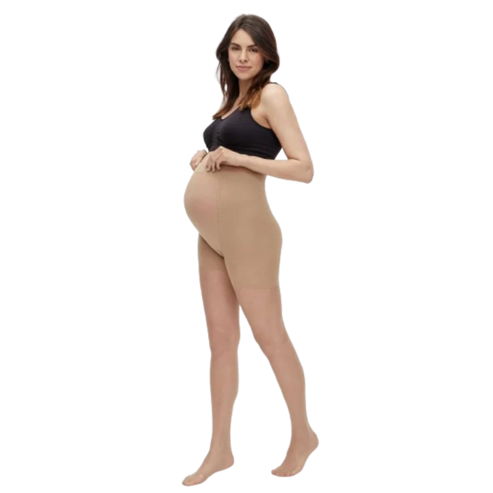 Mamalicious Stützstrümpfe für Schwangere (30 Denier), 2er-Pack – Sabrina – Hellbraun