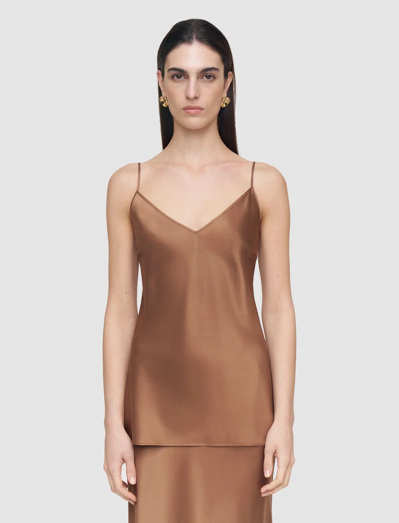 Clea Top Silk Satin Cinnamon