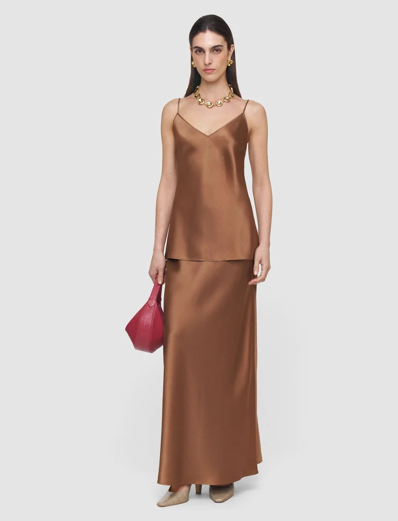 Clea Top Silk Satin Cinnamon