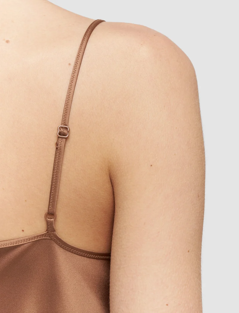 Clea Top Silk Satin Cinnamon