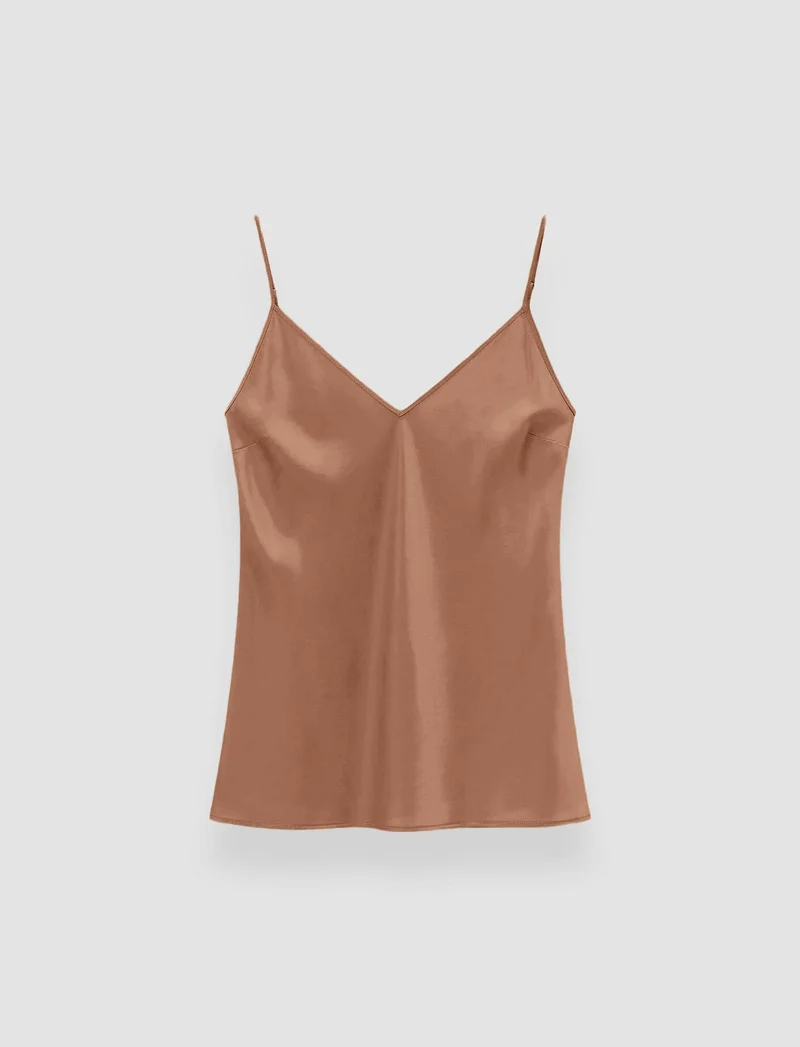 Clea Top Silk Satin Cinnamon