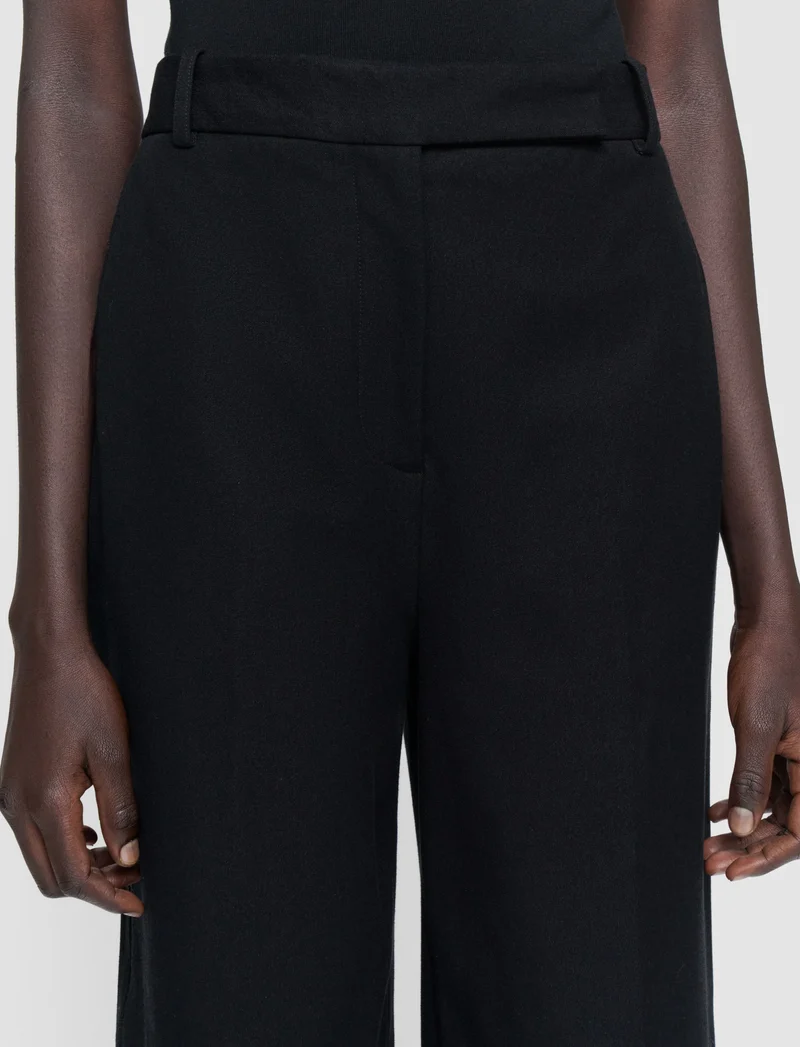 Yukio Gabardine Stretch Trousers Black