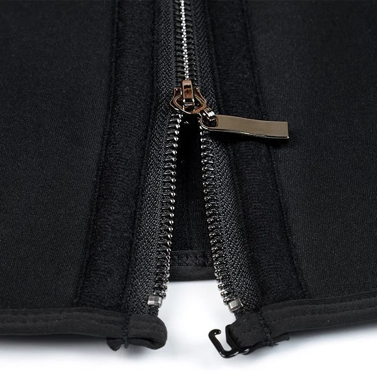 Schwarzer Neopren-Taillenformer – 15 Stahlstäbe & Doppelgürtel