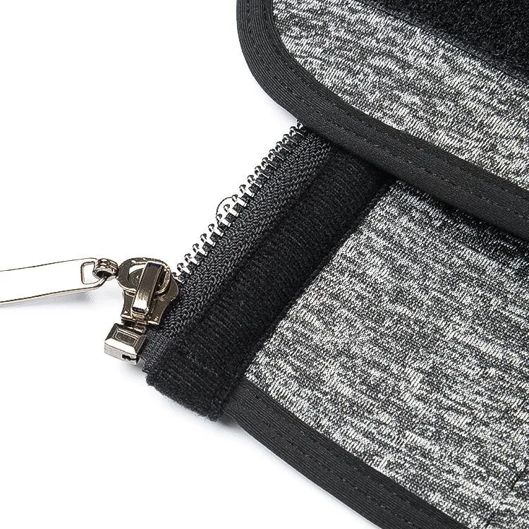 Taillenformer aus silber-schwarzem Neopren – 15 Stahlstäbe