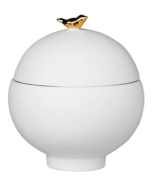 PG Goldvogel Dose Vogel, H.8cm, D.7cm,
