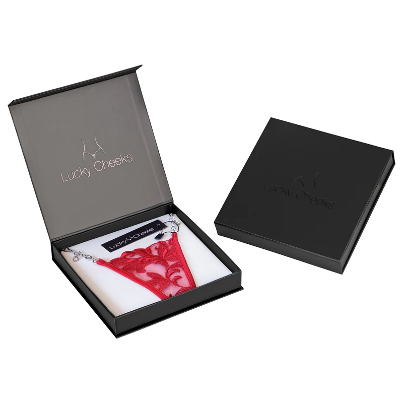 Love Story - Mini G-String mit Schmuck - Rot