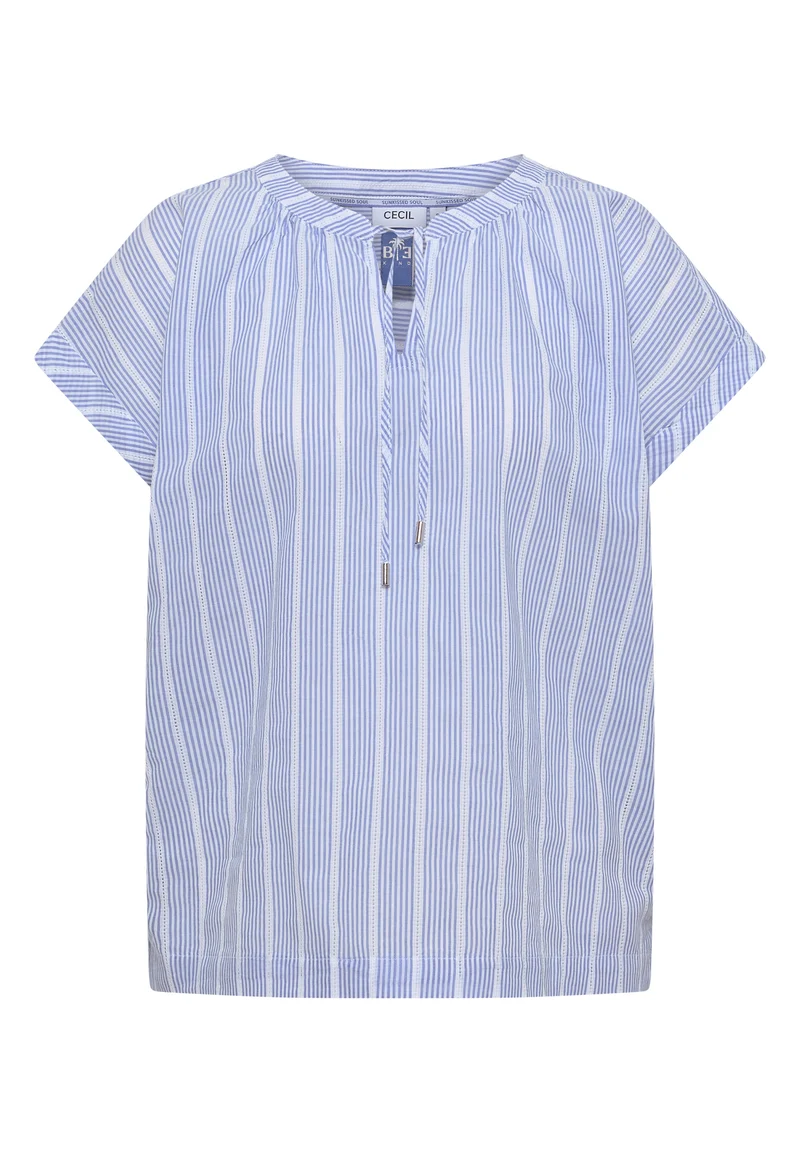 Dropped Shoulder Bluse mit Struktur