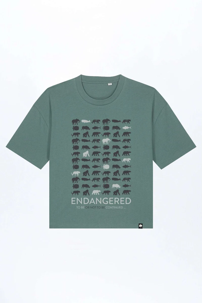 Endangered Boxy Fit Damen T-Shirt aus Bio Baumwolle