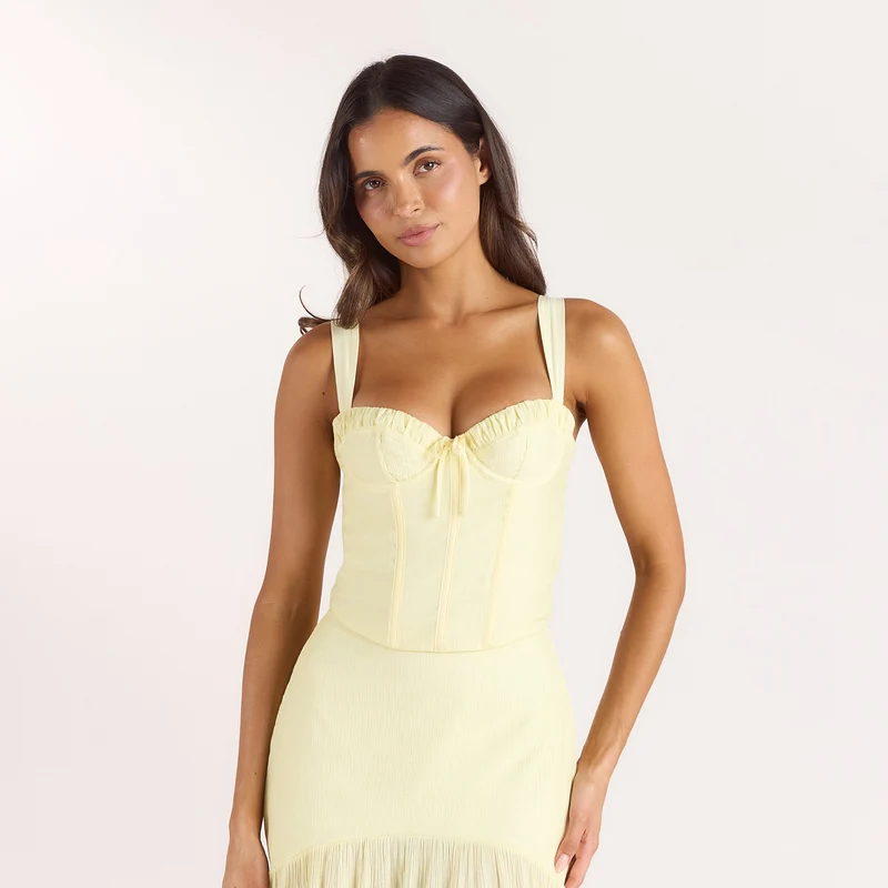 Wired Corset Top - Lemon