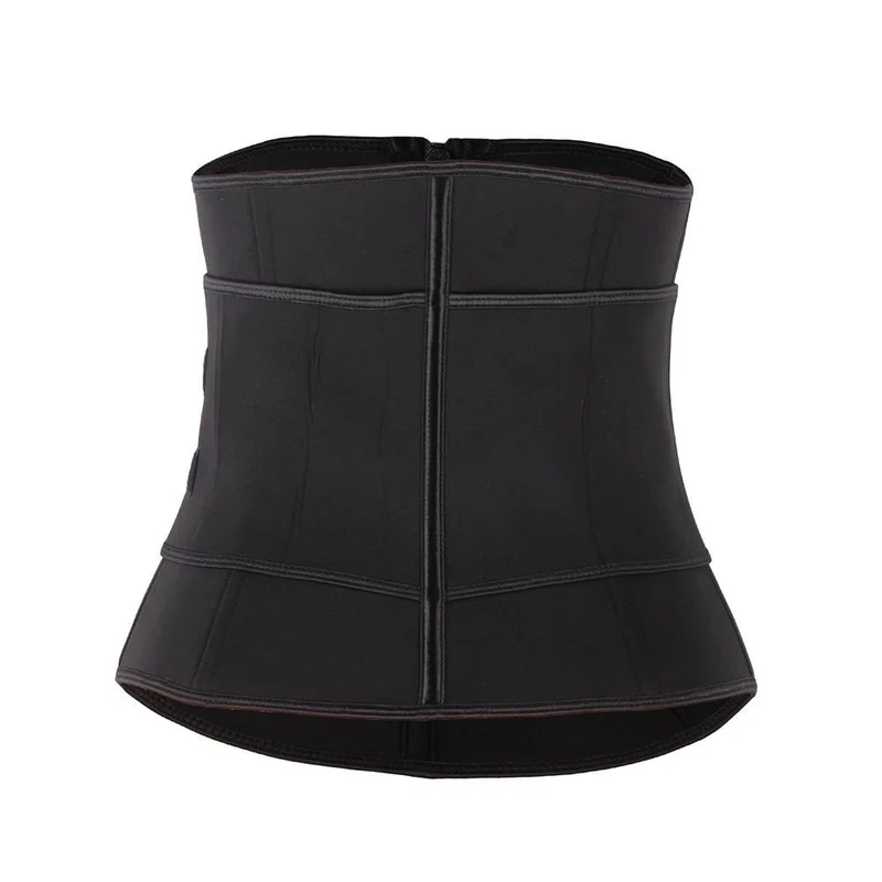 Schwarzer Neopren-Taillenformer – Einzelgürtel, 9 Stahlstäbe