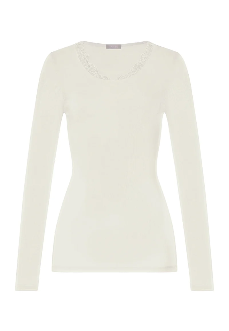 Woolen Lace L/SLV Shirt | misty white 070768-072123
