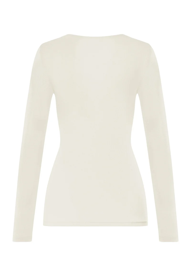 Woolen Lace L/SLV Shirt | misty white 070768-072123