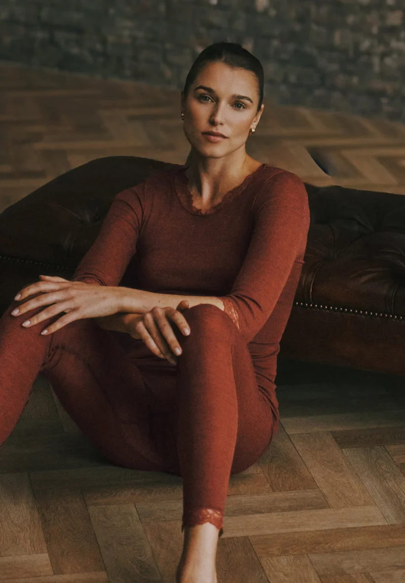 Woolen Lace L/SLV Shirt | cinnamon 070768-072790