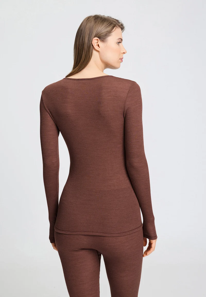 Woolen Lace L/SLV Shirt | cinnamon 070768-072790