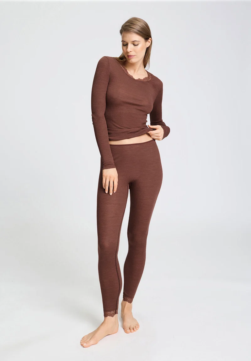 Woolen Lace L/SLV Shirt | cinnamon 070768-072790
