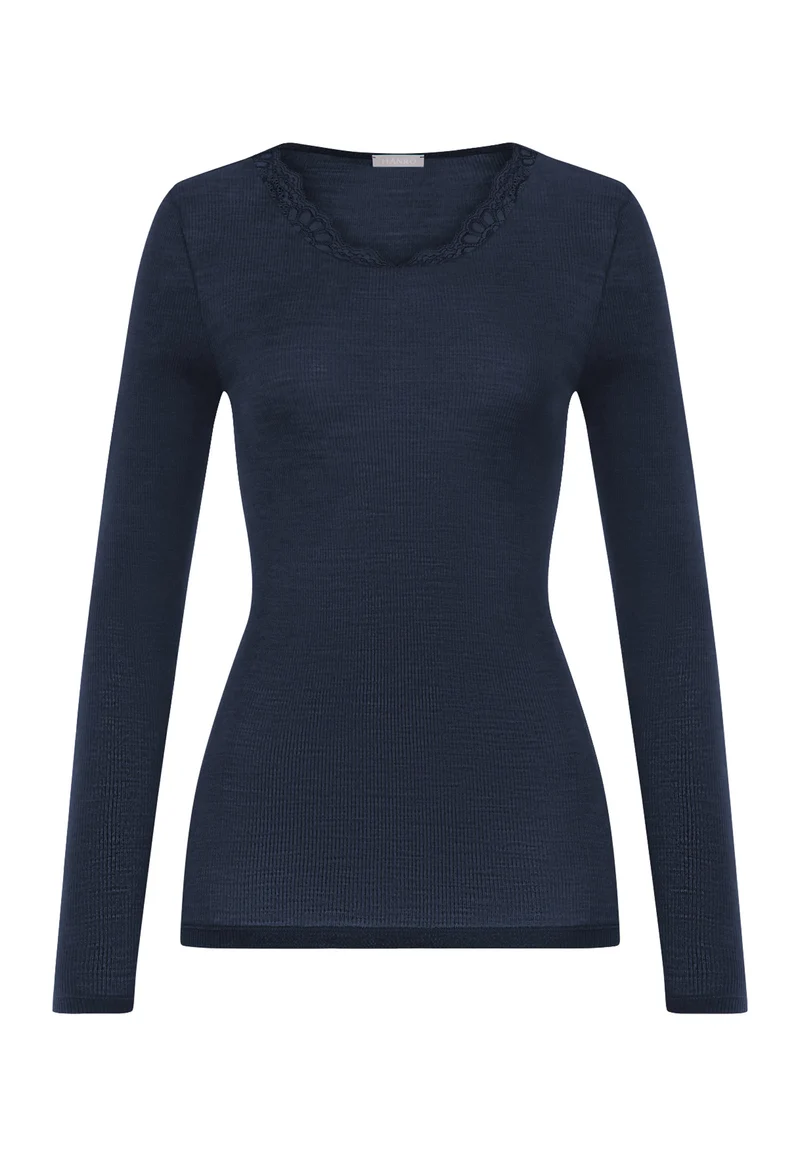 Woolen Lace L/SLV Shirt | deep navy 070768-071610