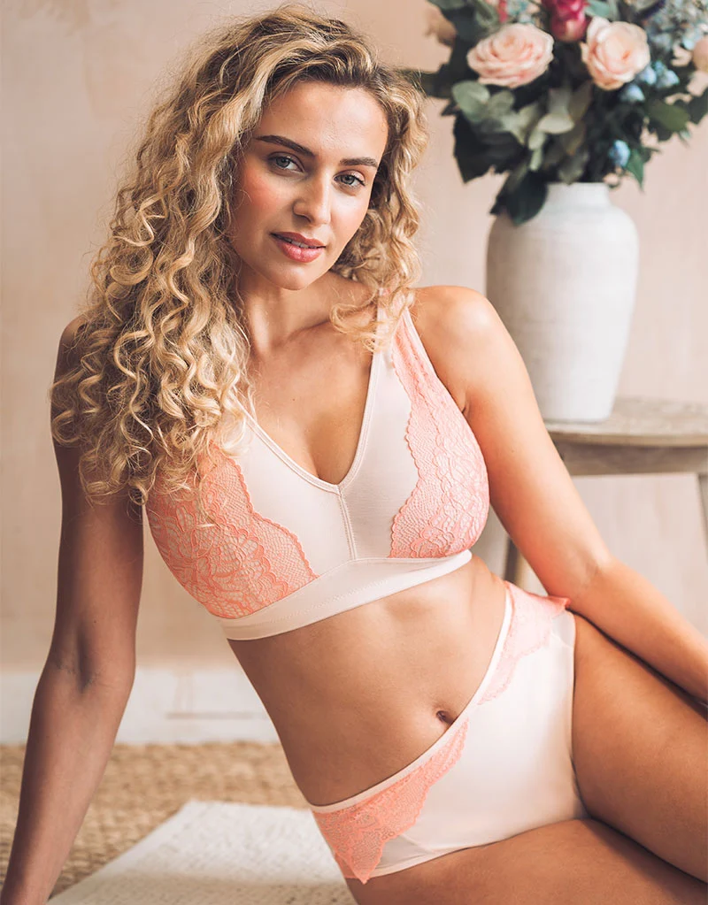 Royce Anya High Waist Brief Blush/Coral Pink