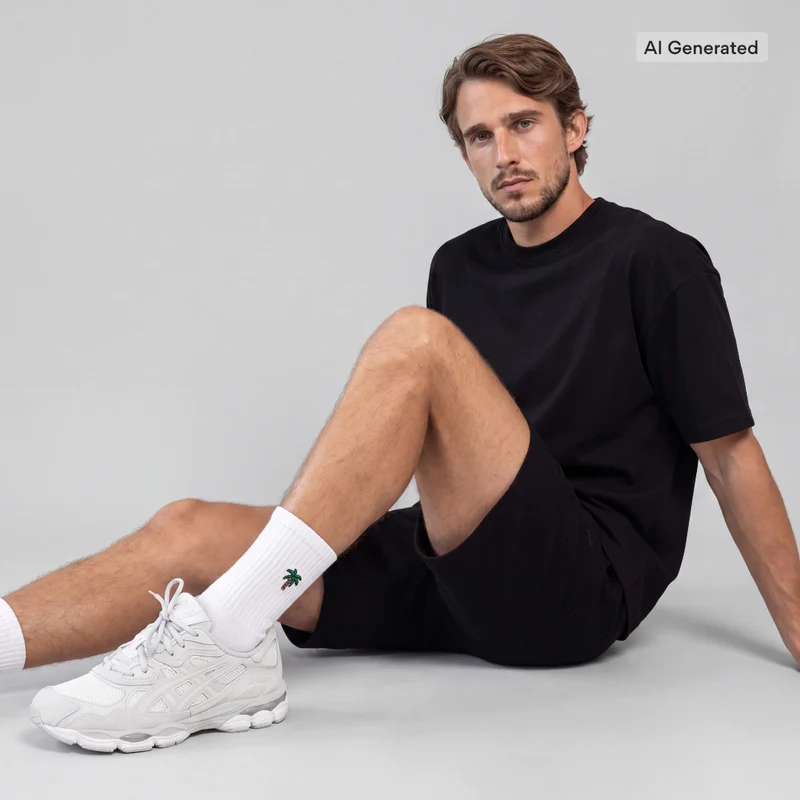 Tennissocken | Schwarz-Weiß