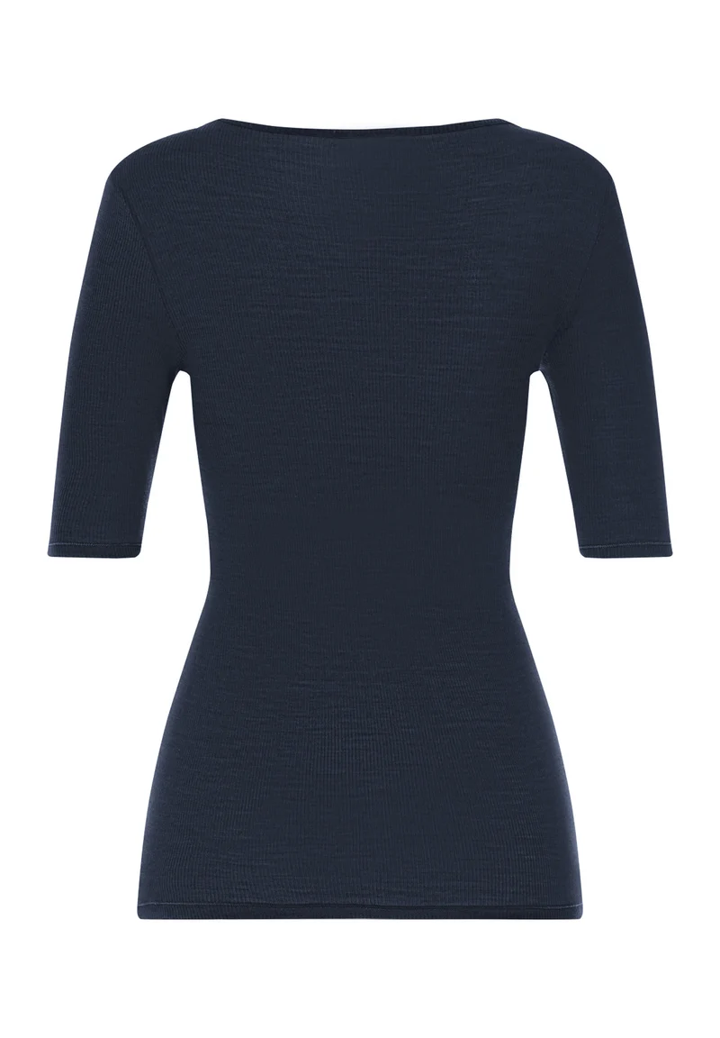 Woolen Lace S/SLV Shirt | deep navy 070767-071610