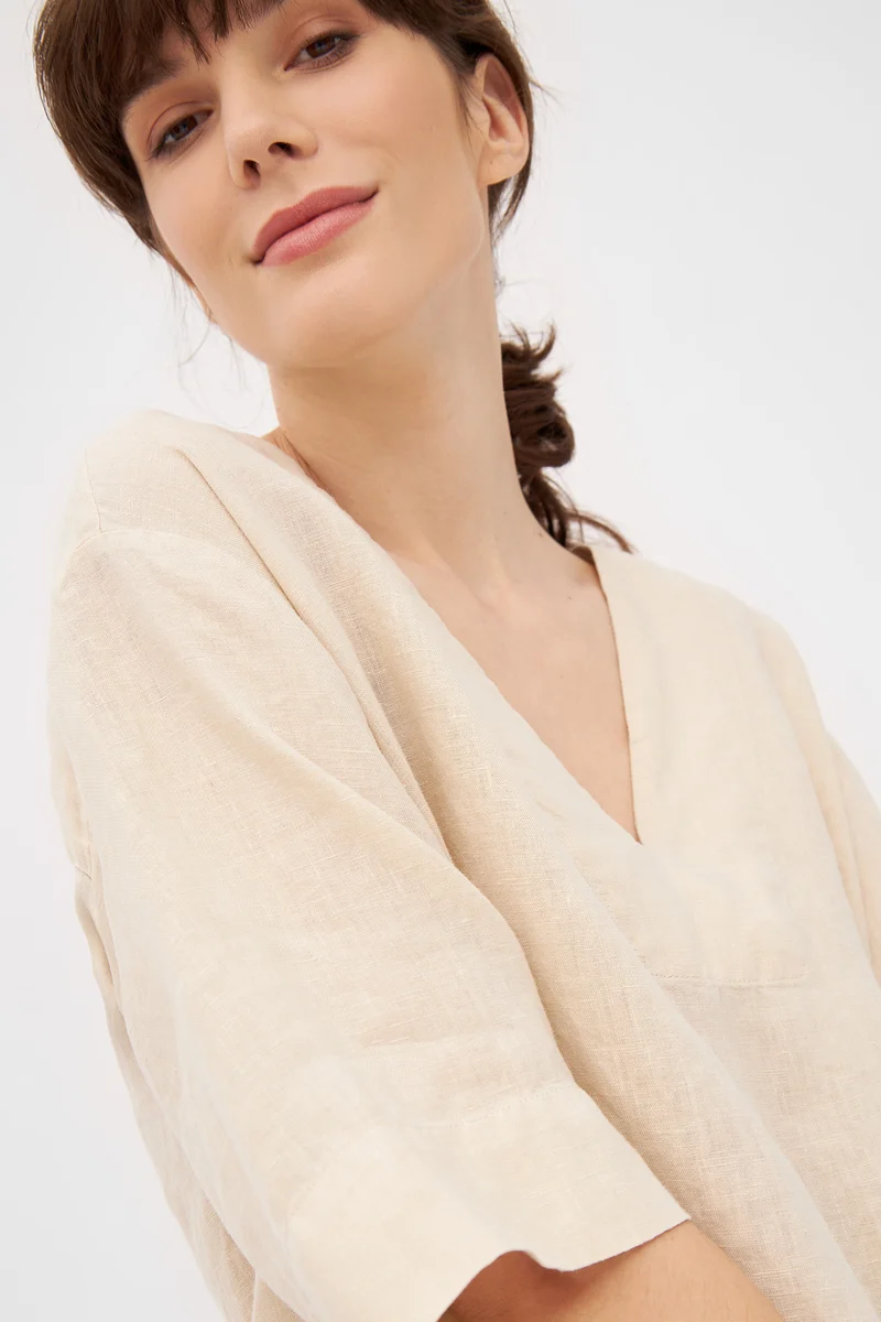 Bluse aus Leinen